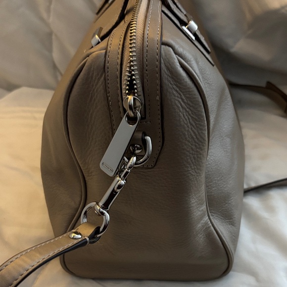 Coach Taupe Leather Satchel with Removable Crossbody Strap - Picture 11 of 15